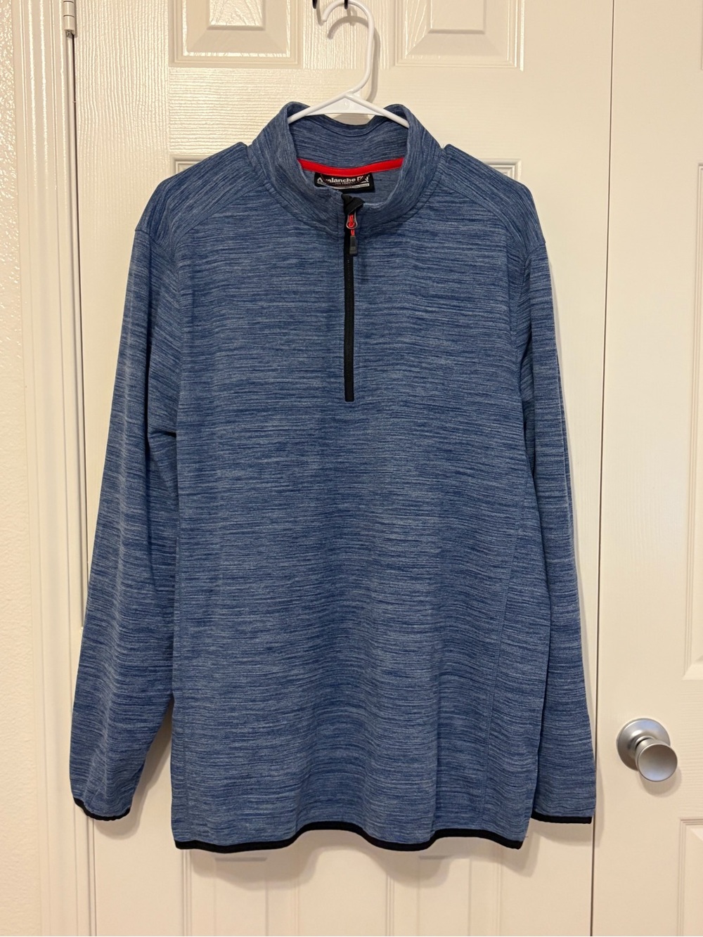 Avalanche Outdoor XL Men's 1/4 Zip Microfleece Pullover Blue Heather Athletic